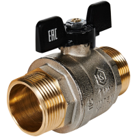 SVB-0006-200032 STOUT Кран шаровой полнопроходной, НР/НР, ручка бабочка 1 1/4"