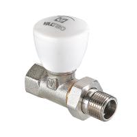 Клапан ручной прямой РЕГУЛИРОВОЧНЫЙ  1/2"  со сгоном. Резьба внутренняя - наружная VALTEC