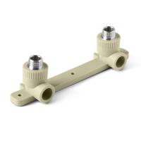 Водорозетка на планке 20 * 1/2" НАР. резьба PP-R Серый PA280108PG полипропиленовый (фитинг) PRO AQUA