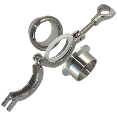 Clamp соединение в сборе DIN 32676, Silicon, AISI 304, DN 40 (40мм)