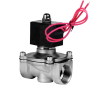 Клапан электромагнитный нержавеющий, обратного действия, нормально открытый, DN40(1-1/2"),PN16,110AC