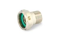 Полусгон с накидной гайкой 3/4" х 1/2" UNI-FITT 624N2300 Никелированный с прокладкой плоской