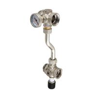 Байпас проходной 200 мм, с термометрами, с перепускным клапаном VT.0667T.0.0 VALTEC