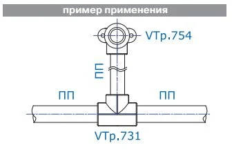 Тройник полипропиленовый PPR VALTEC VTp.731 Тройник полипропиленовый PPR VALTEC VTp.731