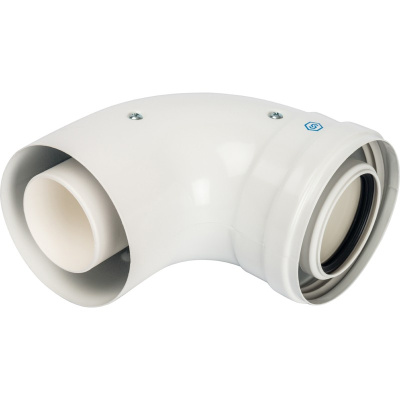 Угол для конденсационного дымохода 90° M-F Ø60/100, м/п PP-FE (совместим с Baxi, Viessmann) STOUT