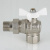 Кран шаровый BASE угловой с полусгоном 3/4" вн.-нар. белая рукоятка VALTEC VT.228.NW.05
