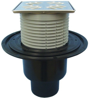 HL 310N-3000 DN 50/75/110 Трап с подрамником из нержавеющ стали, решетка115х115мм