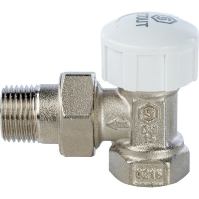 Клапан термостатический угловой 1/2" со сгоном. Резьба внут - нар  SVT 0002 000015 STOUT