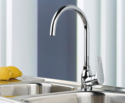 308 JUN EVO  Смеситель для мойки с поворотным излив 190 мм. MOFEM