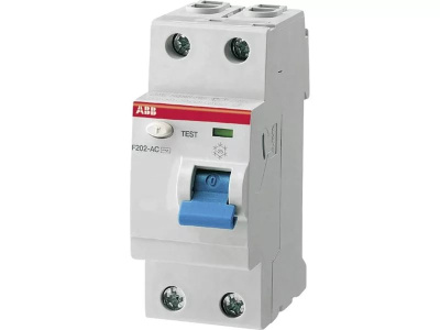 Выключатель дифф. тока (УЗО)  АВВ F202A,2-полюсный,селективный,тип A , 40A, 1000mA ,6Ka