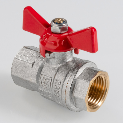 Кран шаровый ГОСТ Р 59553-2021, Бабочка рукоятка 3/4" вн.-вн. VALTEC  VT.417.N.05