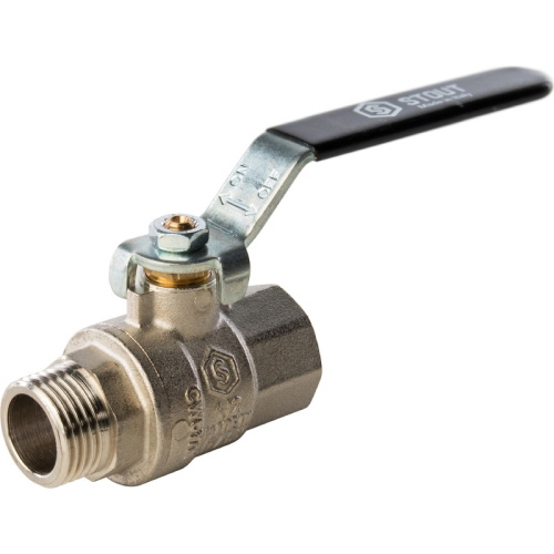 Шаровой кран  полнопроходной 1,1/2" ручка рычаг STOUT резьба внутренняя-наружная