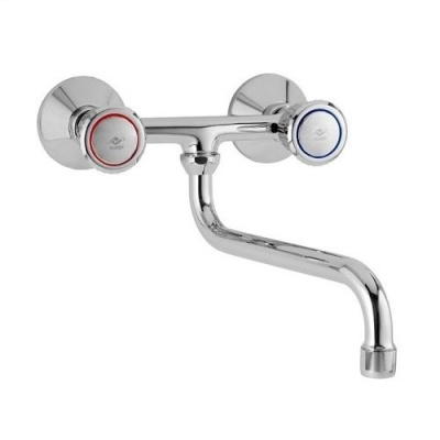 306 FAVORIT  Смеситель для мойки, настенный, излив 125 мм. с классической кран-буксой MOFEM 