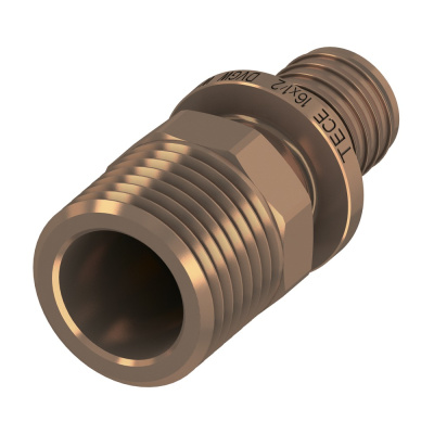 TECEflex Соединение прямое 25 х 3/4" Наружная резьба, бронза 705605