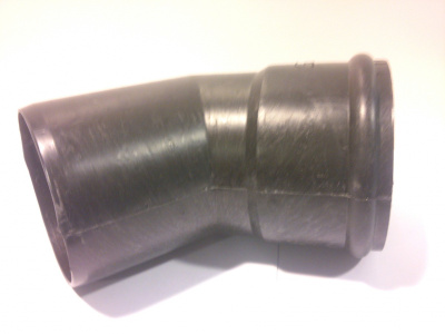 Отвод канализационный черный Ø 108(ДУ100) х45° (косой)