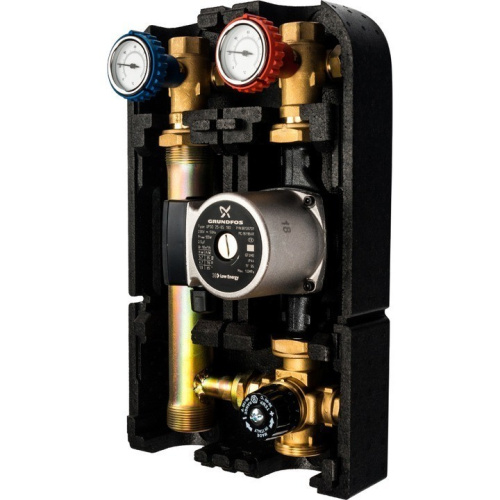 Насосная группа с термостатическим смесительным клапаном 1" в изоляции SDG-0002-002502 STOUT