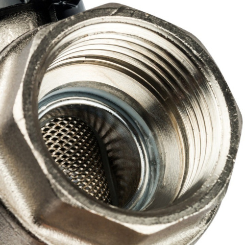 Кран шаровой с фильтром  1" резьба вн.-вн., ручка ,бабочка  STOUT