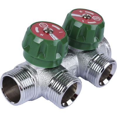 Коллектор хромированный 3/4" х 2 х 3/4" SMB-6850-343402 STOUT евроконус