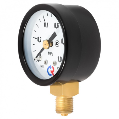 Манометр общетехнический ТМ-110Р  0 - 1,6 МПа Ø 40 M10x1 радиальный (нижнее подключение) IP40