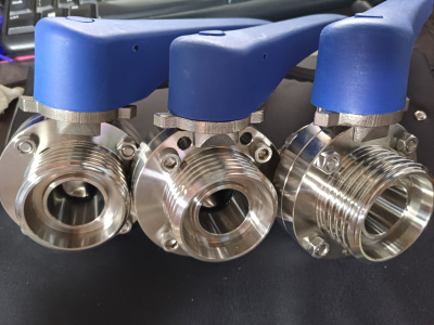 Затвор дисковый EPDM нар-нар резьба 1,1/2" Dn 40 PN8 AISI 304L нержавеющей стали