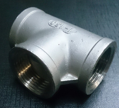 Тройник резьбовой Ду 40 (48,3 мм) AISI 304 из нержавеющей стали