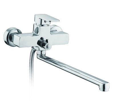 F 22704-B Смеситель для ванны с изливом 35см. и переключателем , хром,однорукий  FRAP