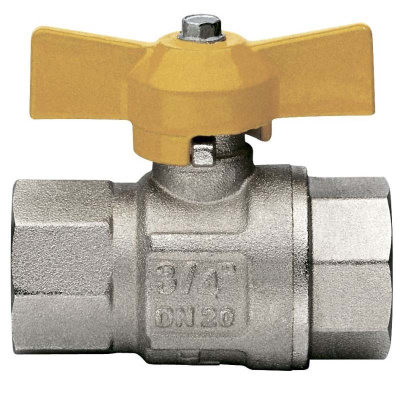 Газовый шаровый кран бабочка 1/2'' внутренняя-внутренняя резьба ITAP LONDON