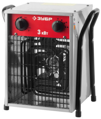 ЗУБР МАСТЕР(Нерж.) Пушка тепловая электр. 3/1,5 КВт,2580 кКалл/час, 300 м3 час, 220 В.