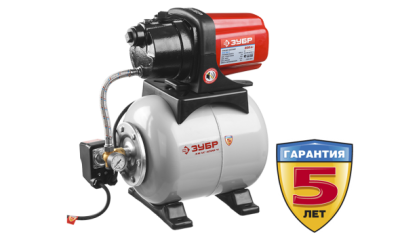 Авт.Насосная станция ЗУБР(Чугун) 800 Вт, 55 л/мин,напор 40 м,ресивер 20 л.