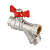 Кран шаровый со встроенным фильтром, рукоятка бабочка 1/2" вн.-вн. COMBI VALTEC  VT.293.N.04   