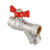 Кран шаровый со встроенным фильтром, рукоятка бабочка 1/2" вн.-вн. COMBI VALTEC  VT.293.N.04   