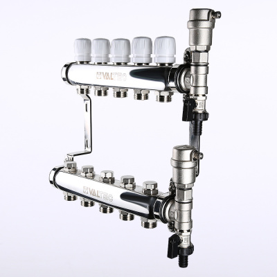 Коллекторный блок VALTEC AISI 304 нержавеющая сталь  1" х 3/4" х 3 вых. VTc.588.EMNX.0603