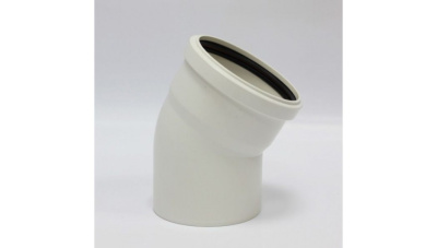 Отвод канализационный DN 110x30° мм белый бесшумный Синикон КОМФОРТ