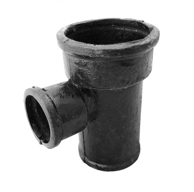 Тройник чугунный канализационный Ø 100х50х90° ч/к чёрный ГОСТ 6942-98