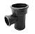 Тройник чугунный канализационный Ø 100х50х90° ч/к чёрный ГОСТ 6942-98