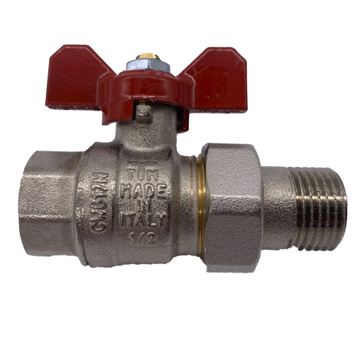 Кран шаровый со сгоном ручка Бабочка  1.1/4" внутренняя - внутренняя  резьба  TIEMME