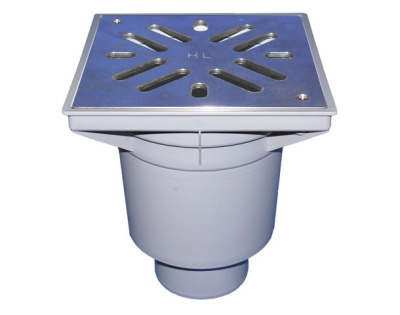 HL606SW/1 DN 110 решетка сталь 226х226мм Трапы серии PERFEKT, Гидрозатвор