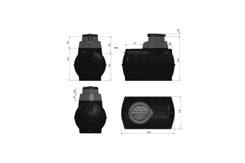 Накопительная Емкость U 3000 oil для топлива 