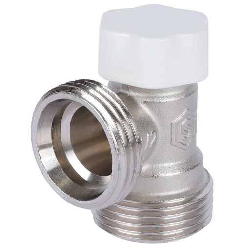Клапан запорно-балансировочный угловой (подключение ЕК) 1/2" х 3/4"ЕК SVL 1166 000015 STOUT 