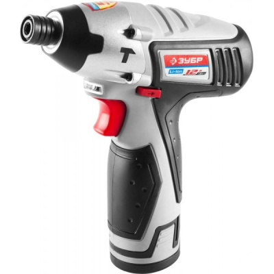 Гайковерт-шуруповерт ударный  аккумуляторный Li-ion 12 В , патрон HEX 1/4" , ЗУБР