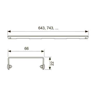 Декоративная решетка 1200 мм, TECEdrainline "basic", нержавеющая сталь-полированная 601210