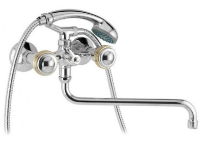 604 REGIA  Смеситель для ванны-умыв. излив 300 мм. с держат. с классической кран-буксой MOFEM