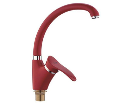 F 4101-13 Смеситель для кухни с гайкой красный однорукий FRAP