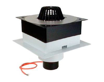 Воронка для кровель из профлисHL63.1P/1DN110 с теплоиз для ПВХ мембран с монтаж. коробом, с листвоул