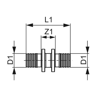 TECEflex Муфта (cоединение) труба-труба латунная 50 x 50, 766050