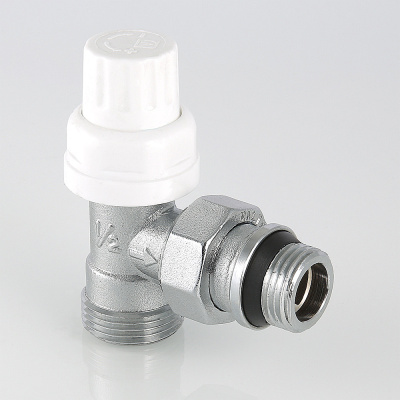 Клапан термостатический для рад. угловой VALTEC 1/2" (с доп. уплотнением) Евроконус VT.031.NER.04