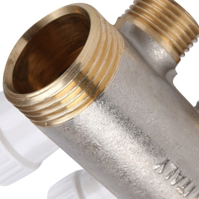 Регулировочный  коллектор  на 3 вых 1" х 1/2" STOUT никель  SMB 6851 011203