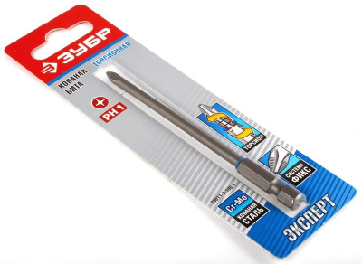 Бита ЗУБР ЭКСПЕРТ Phillips 100 мм, PH1 