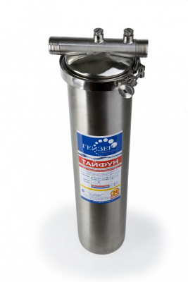 Корпус для ГВС , подключение 1" , нержавеющая ст. ,с хомутом и сливом 50648 ГЕЙЗЕР ТАЙФУН 20 BB х 1"