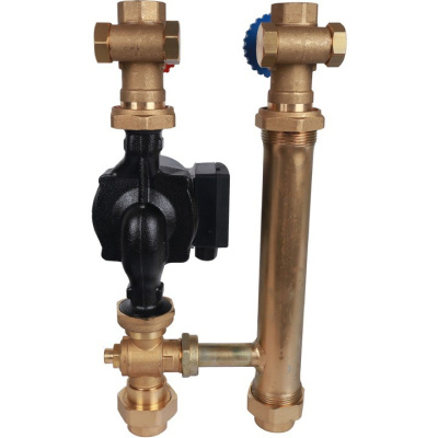 Насосная группа для твердотопливных котолов 1" без насоса в изоляции SDG-0014-002502 STOUT 